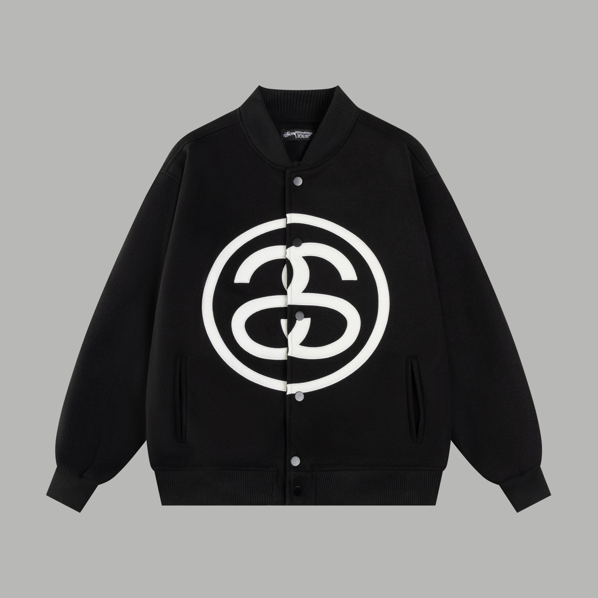 Stüssy,interlocking S logo varsity jacket - rep kurtki
