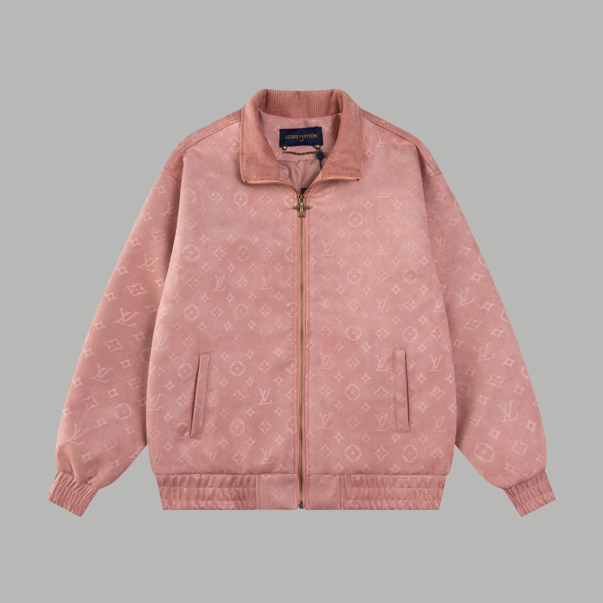 Louis Vuitton,pink monogram zip bomber jacket - rep kurtki
