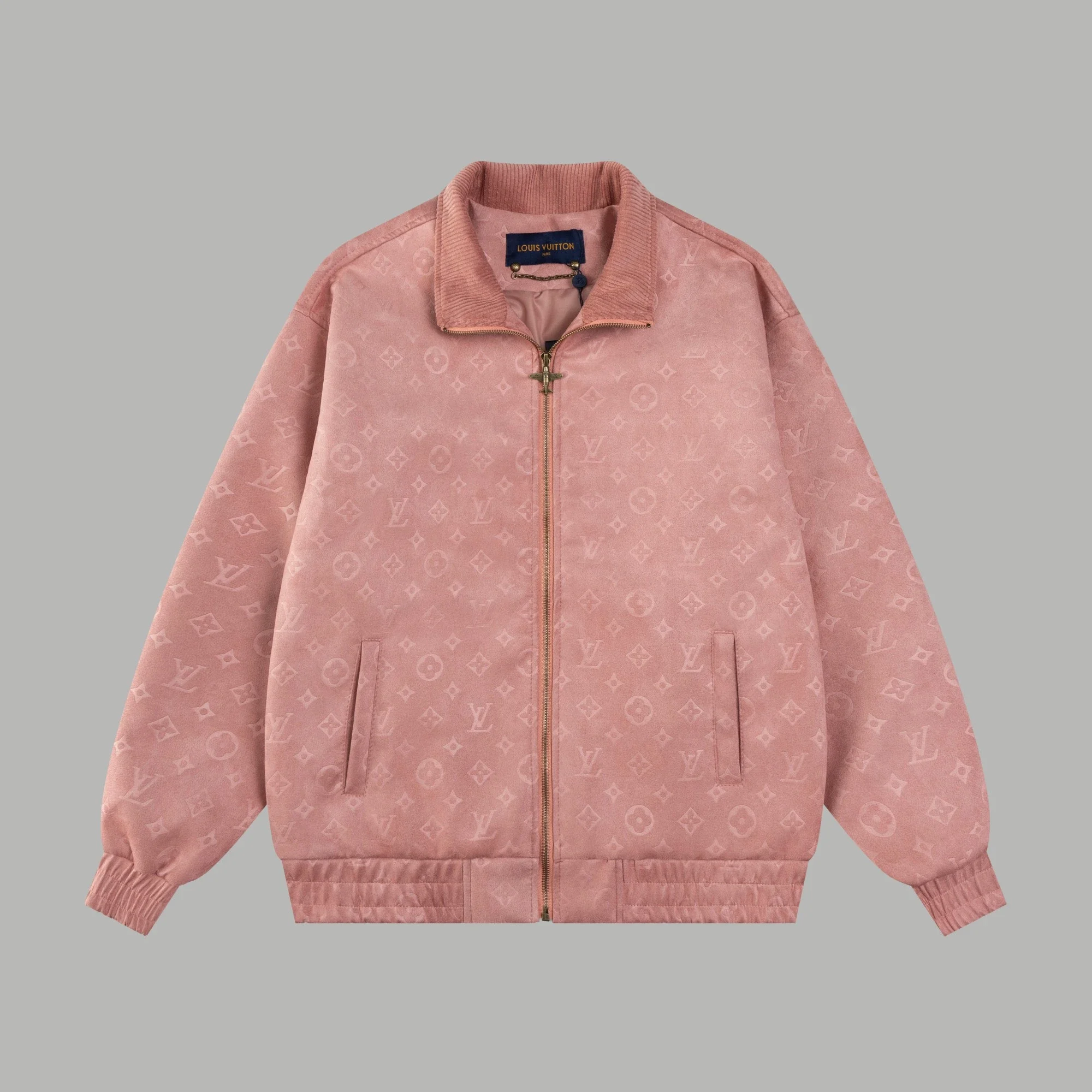 Louis Vuitton，pink monogram zip bomber jacket