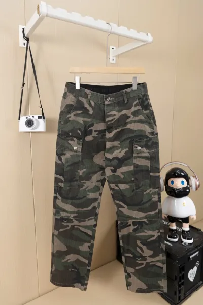 Chrome Hearts Camo Cargo Pants Army Green - 1