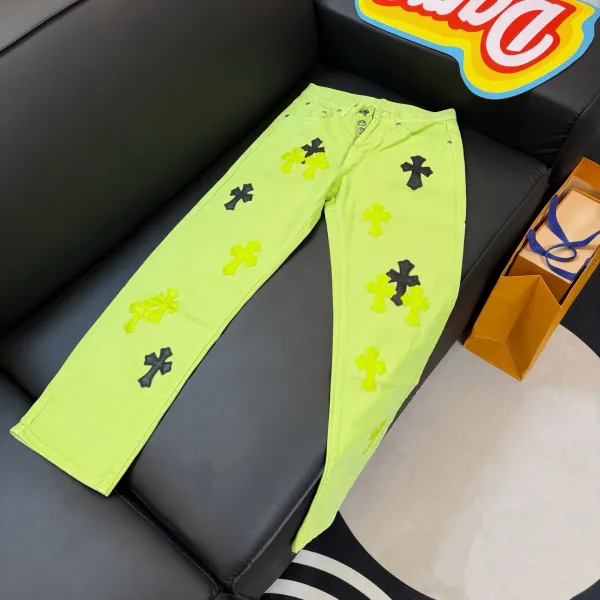 Chrome Hearts Cross Patch Olive Cargo Pants - 9