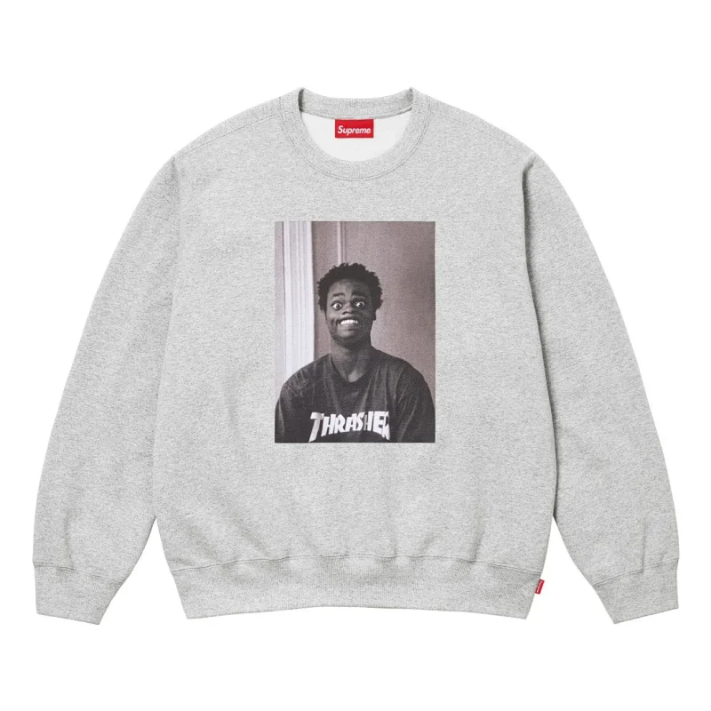 Supreme Harold Hunter x Thrasher Heather Grey Photo Crewneck - rep longsleeve