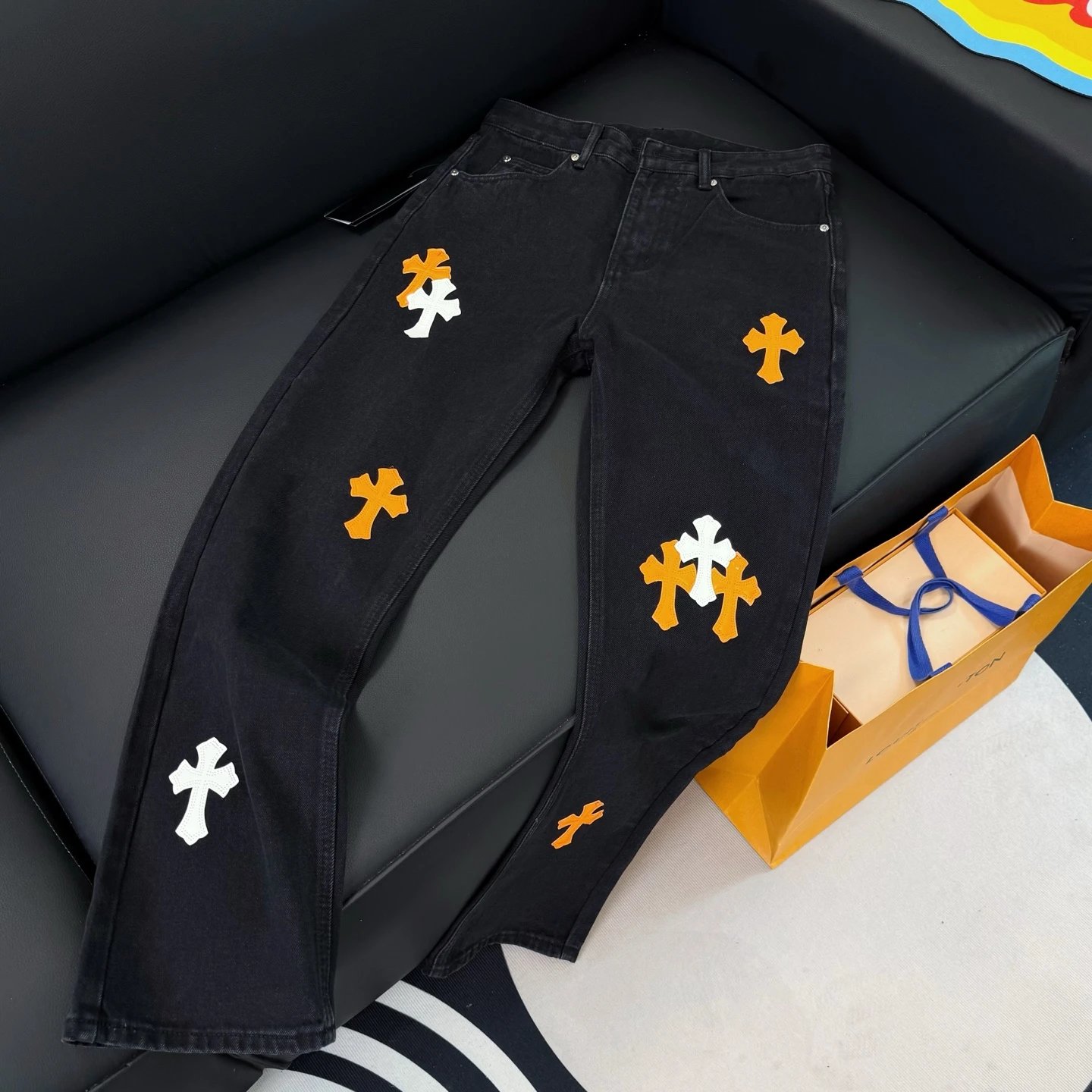 Chrome Hearts Cross Patch Olive Cargo Pants - 10