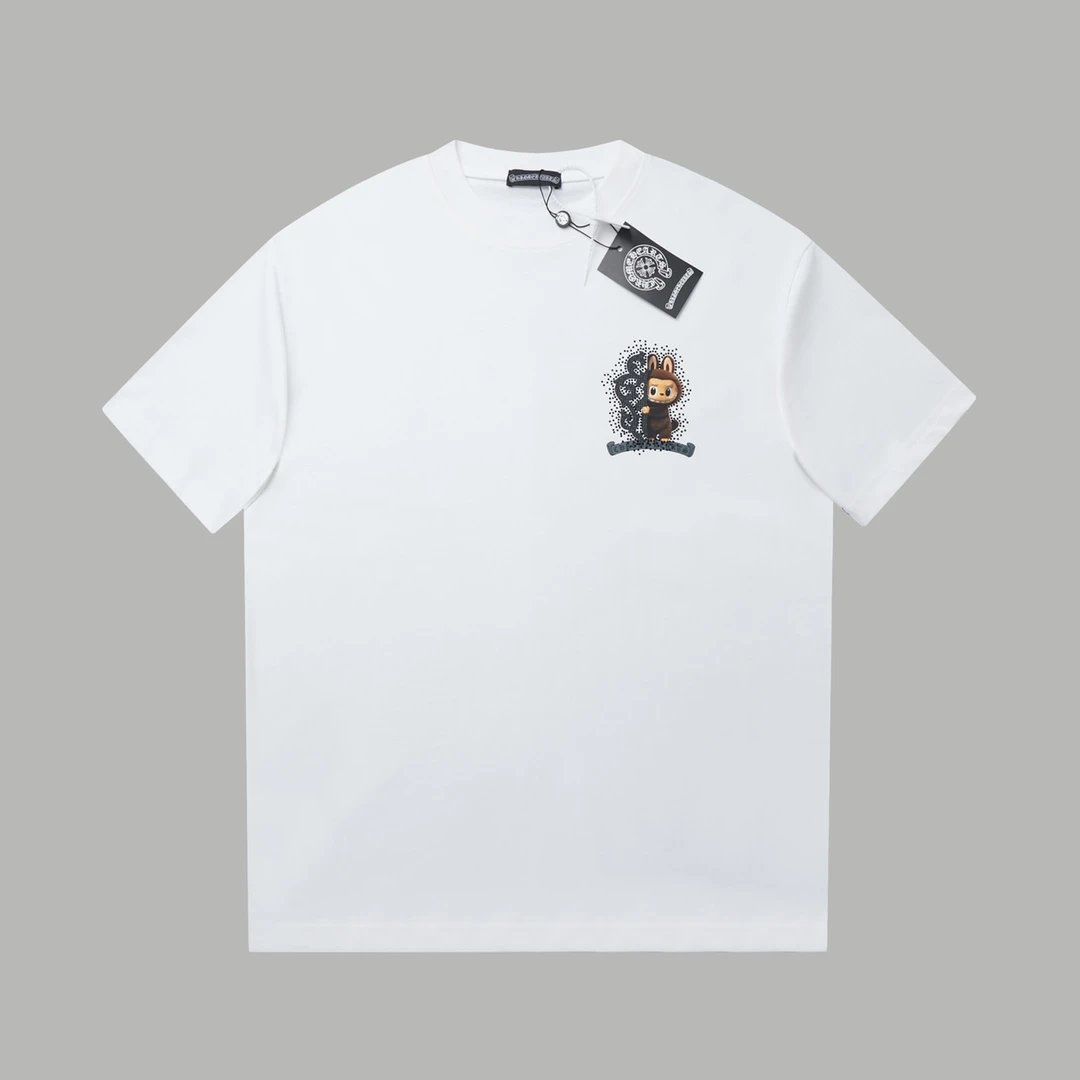 Louis Vuitton Flower Character Embroidered Washed Blue T-Shirt - 12