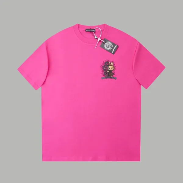 Pop Mart x Chrome Hearts Collaboration Pink T-Shirt - 1