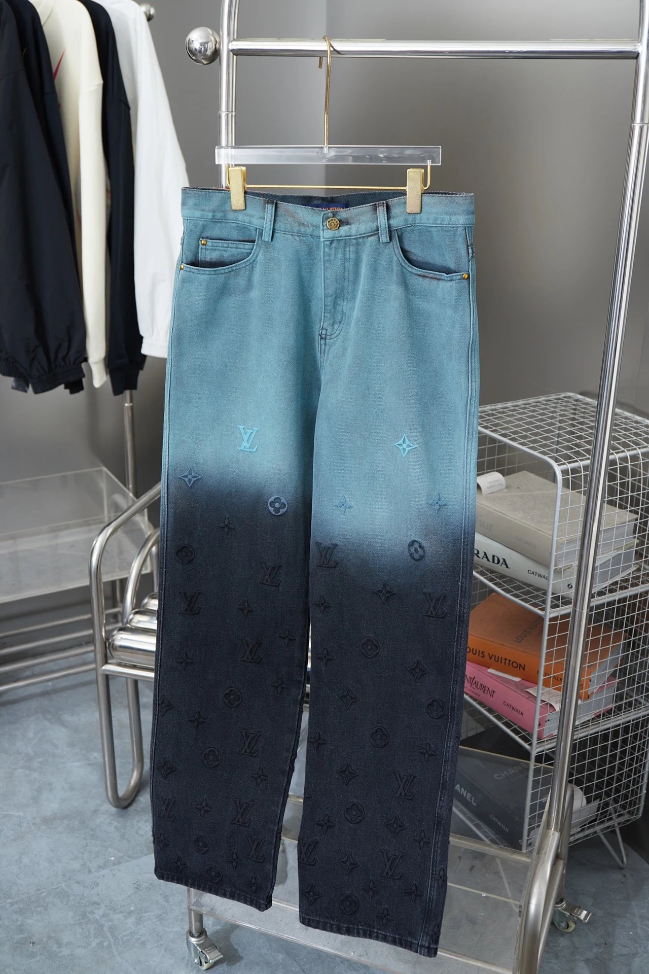 Louis Vuitton Monogram Denim Jacket Black Multicolor - 12