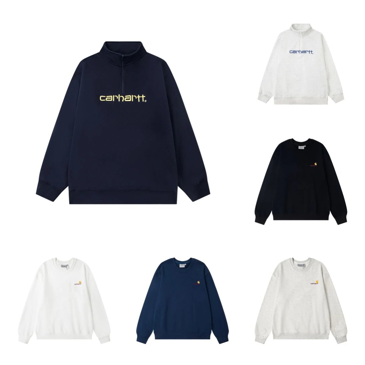 Carhartt Navy Half-Zip Sweatshirt