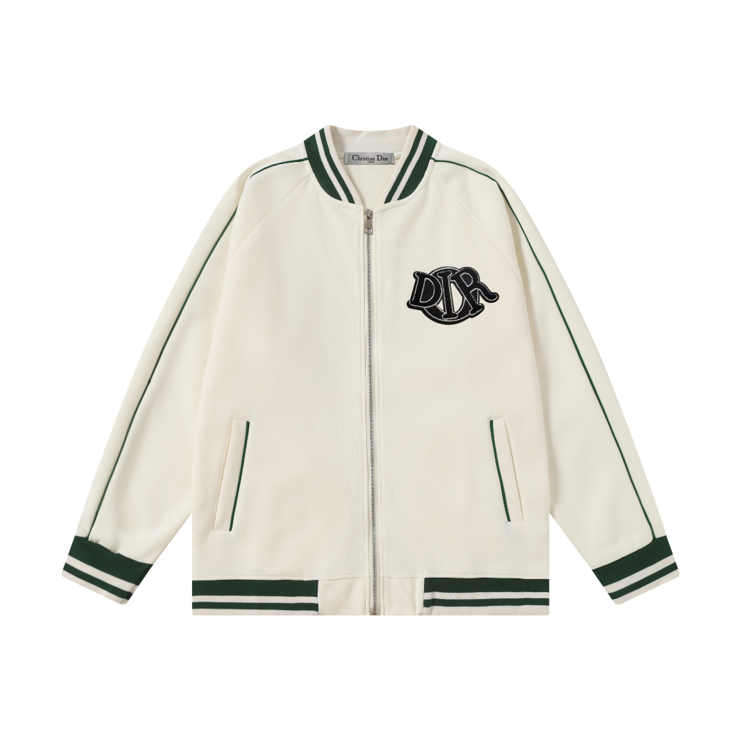 Dior Baseball Jacket Navy with White Stripes Outerwear - 8