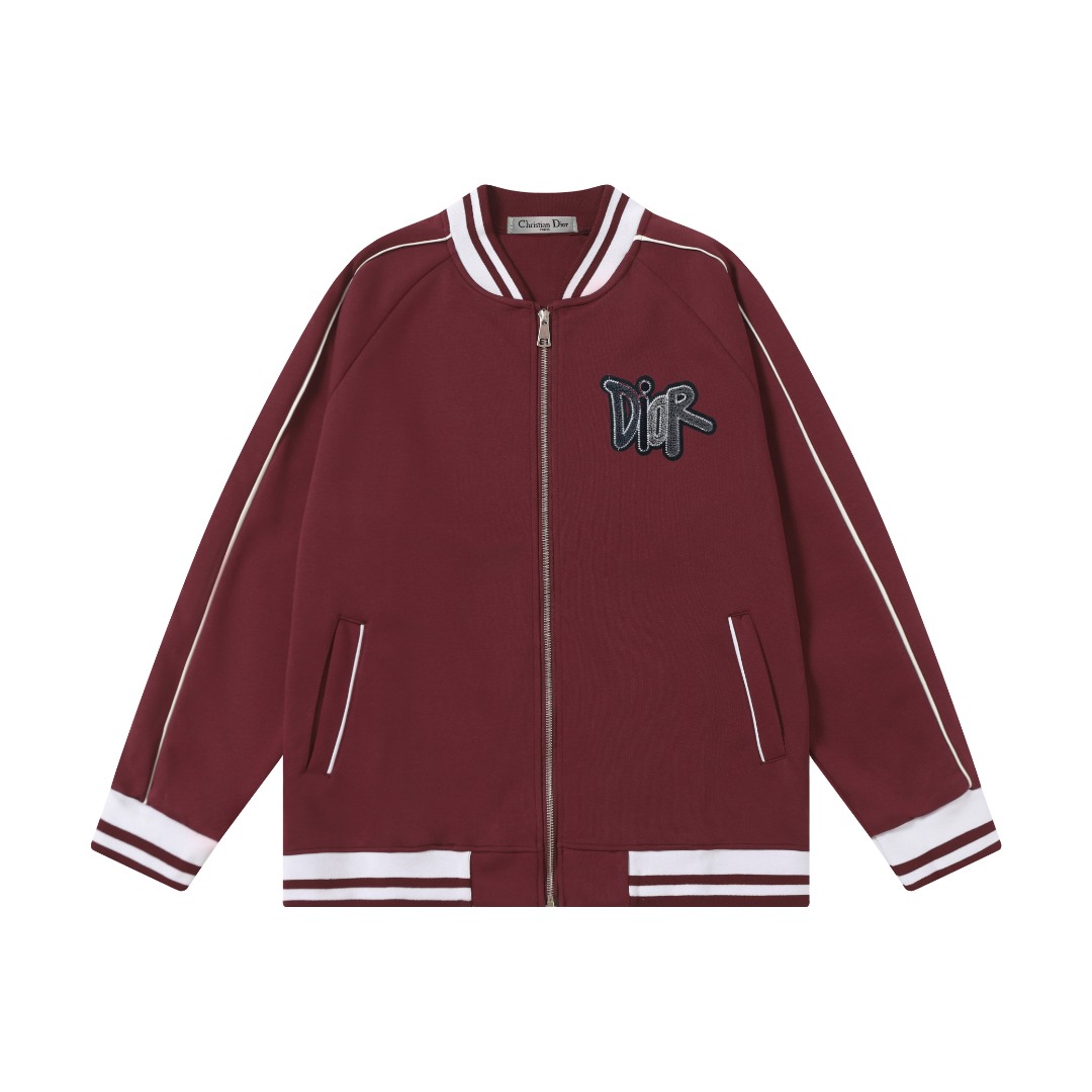 Dior Baseball Jacket Navy with White Stripes Outerwear - 10