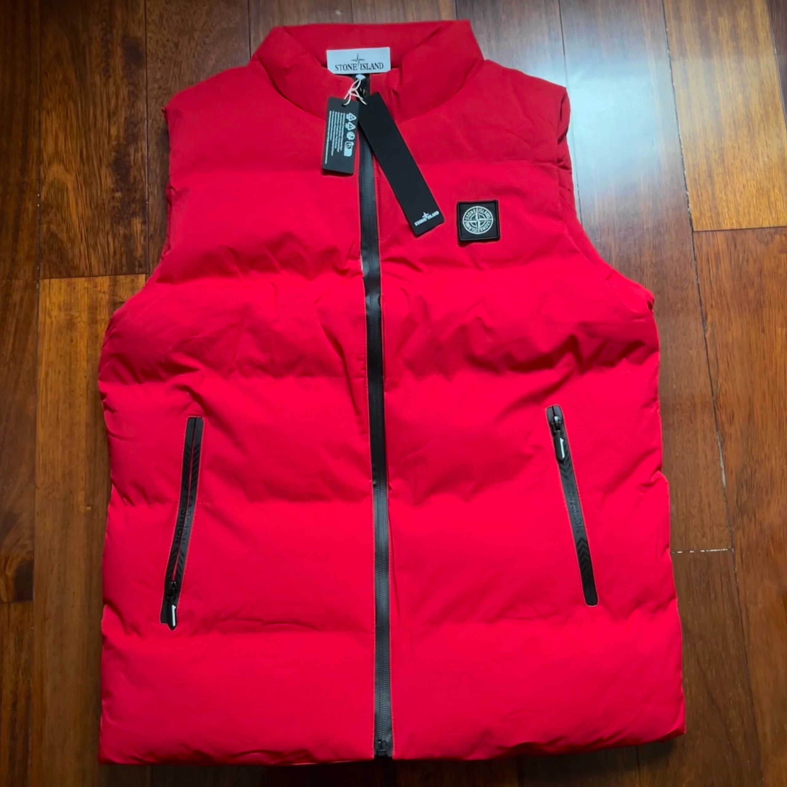 Stone Island Compass Logo Down Vest Navy - 7