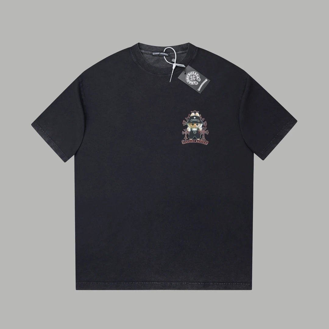 Louis Vuitton Flower Character Embroidered Washed Blue T-Shirt - 6