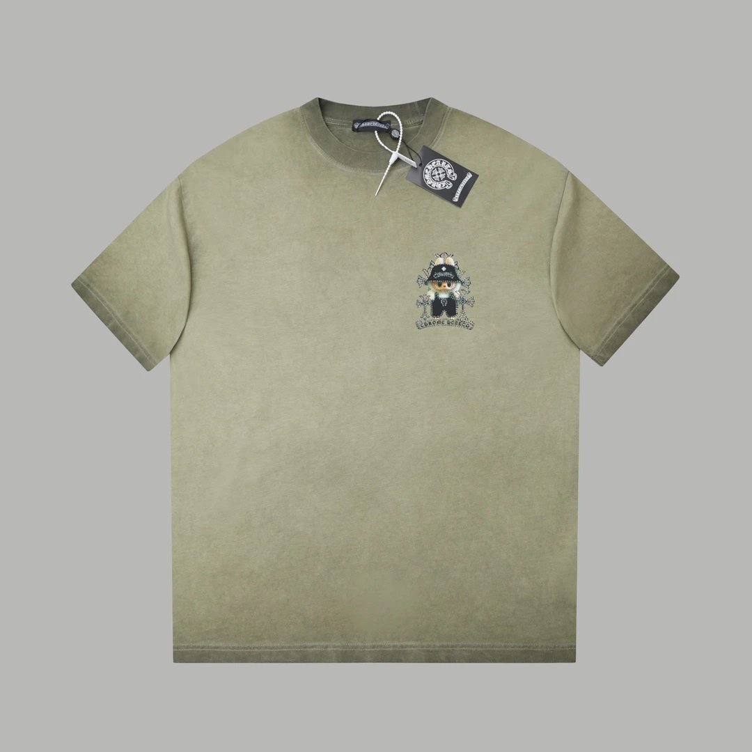 Louis Vuitton Flower Character Embroidered Washed Blue T-Shirt - 8