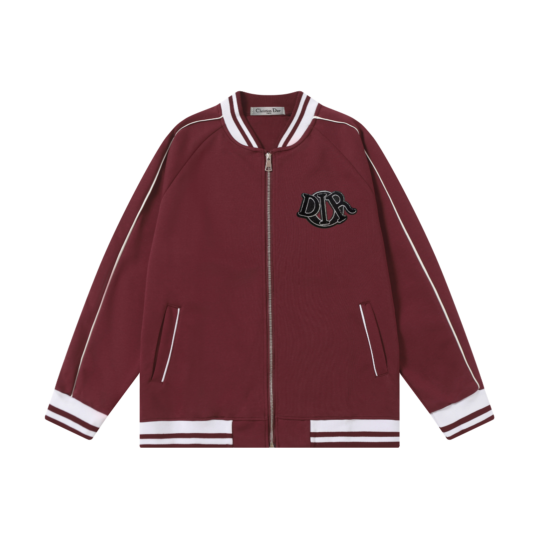 Dior Baseball Jacket Navy with White Stripes Outerwear - 6