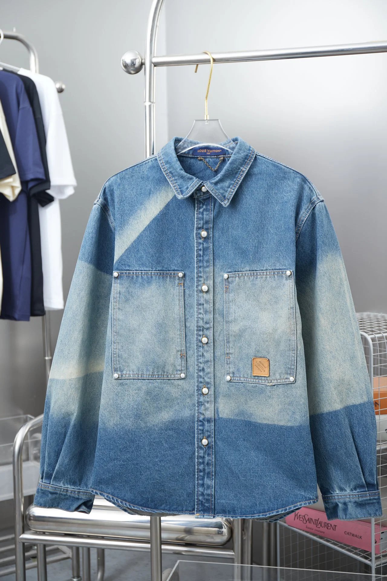 Louis Vuitton Monogram Denim Jacket Black Multicolor - 8