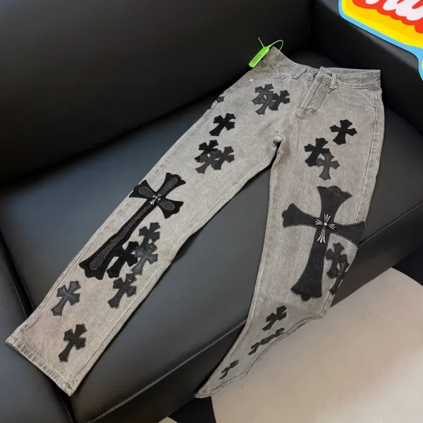 Chrome Hearts Cross Patch Olive Cargo Pants - 6