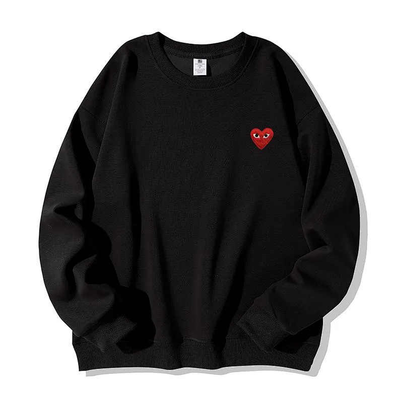 Comme des Garçons PLAY Crewneck Sweatshirt with Small Red Heart - rep longsleeve