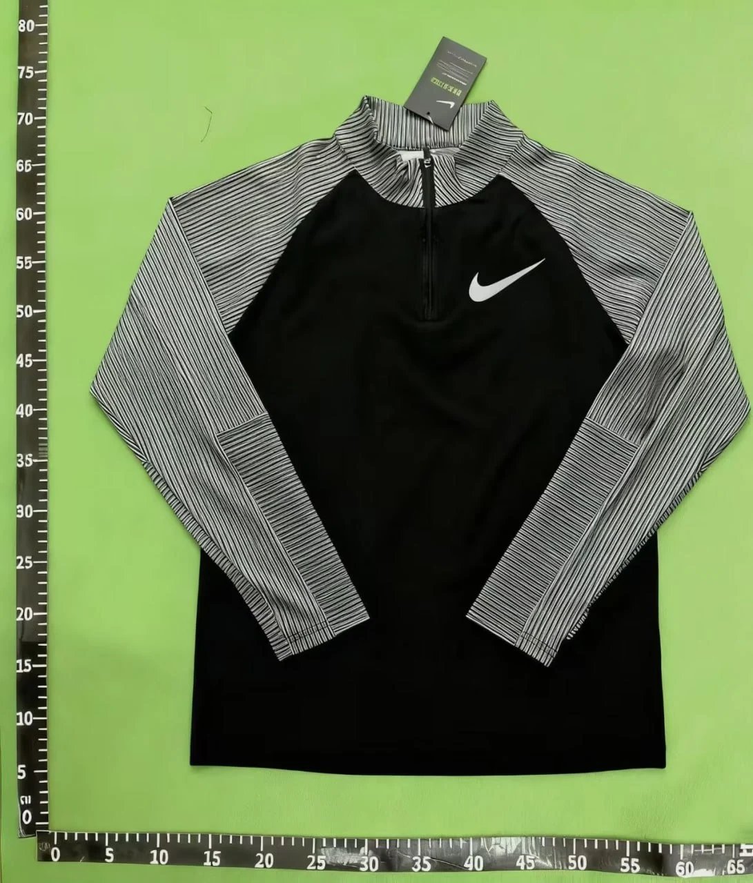 Nike Tracksuits Hooded zip-up tracksuit — Gray threaded half-zip long-sleeve