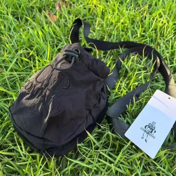 C.P. Company Drawstring Crossbody Bag Black - 1