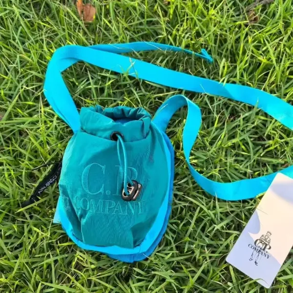 C.P. Company Drawstring Crossbody Bag Turquoise - 1