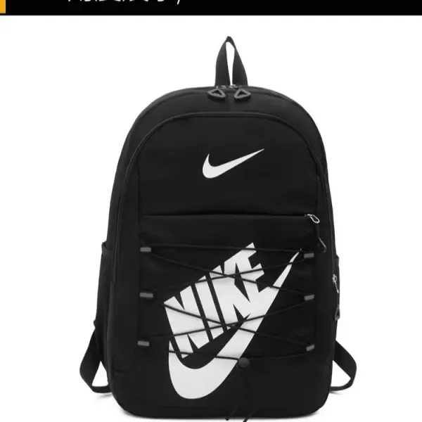 Nike Graphic Lace-Up Backpack Black - 1