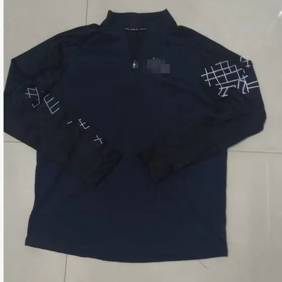 Black half zipper