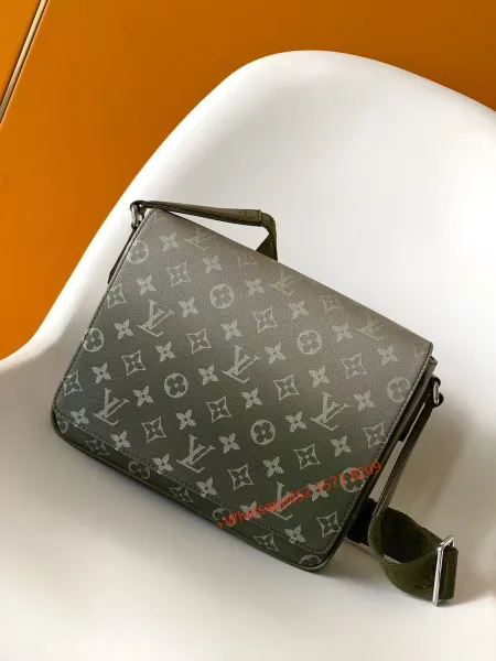 Louis Vuitton Monogram Eclipse Green Crossbody Bag - 1