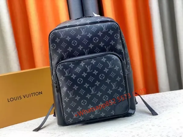 Louis Vuitton Monogram Eclipse Black Backpack - 1
