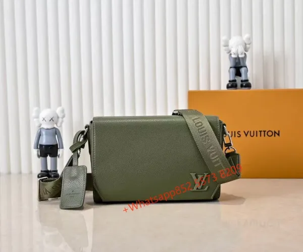 Louis Vuitton Onthego Crossbody Bag Army Green Leather - 1
