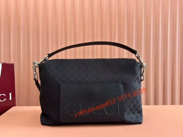Gucci GG Marmont Mini Shoulder Bag Black Monogram Canvas - 1