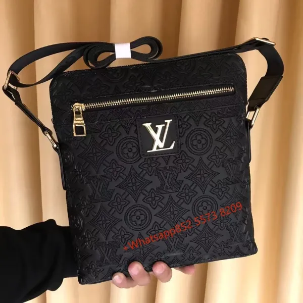 Louis Vuitton Monogram Embossed Black Crossbody Bag - 1