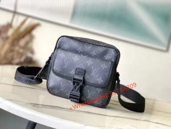 Louis Vuitton Monogram Eclipse Crossbody Bag Black - 1