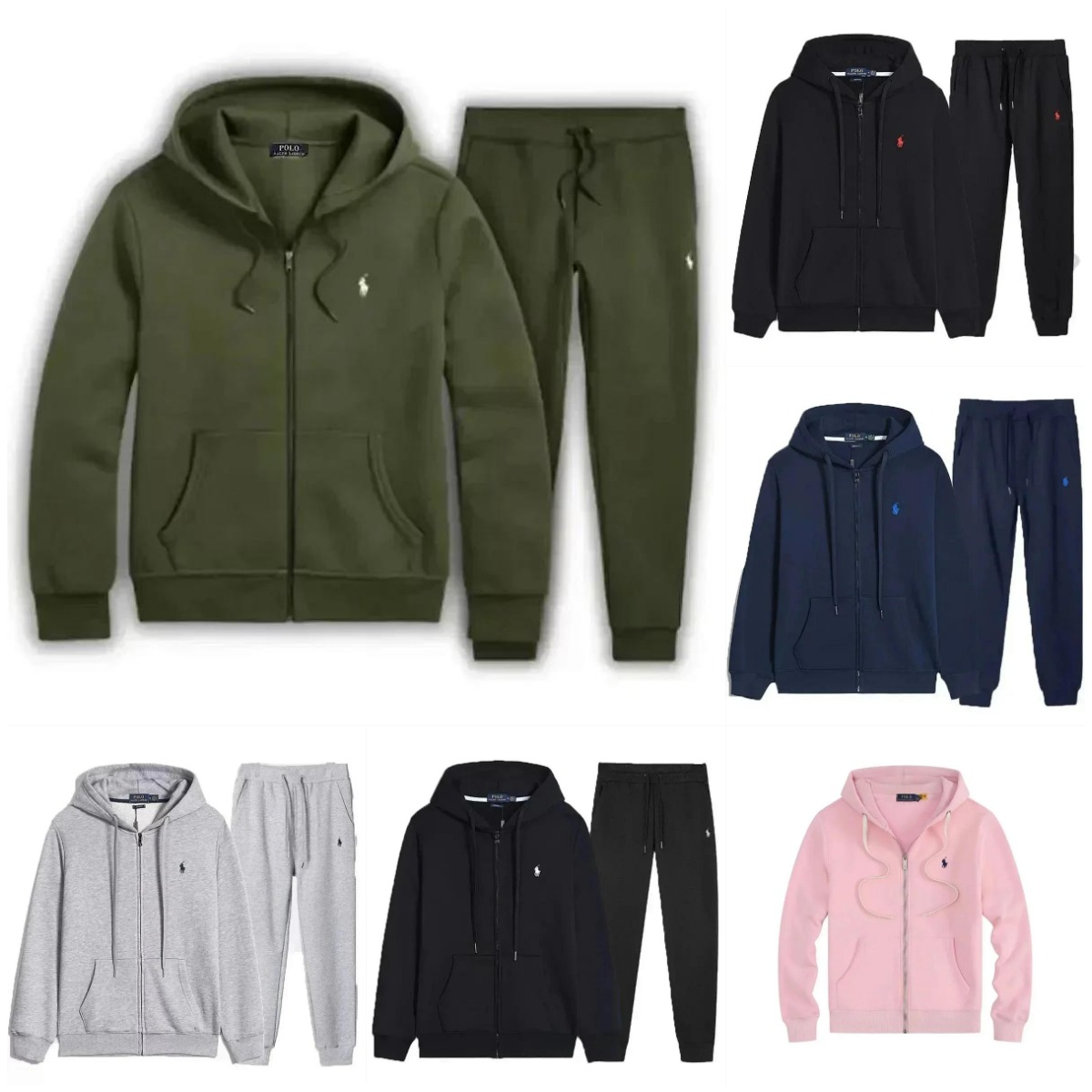 Ralph Lauren Olive Green Hoodie and Pants Set