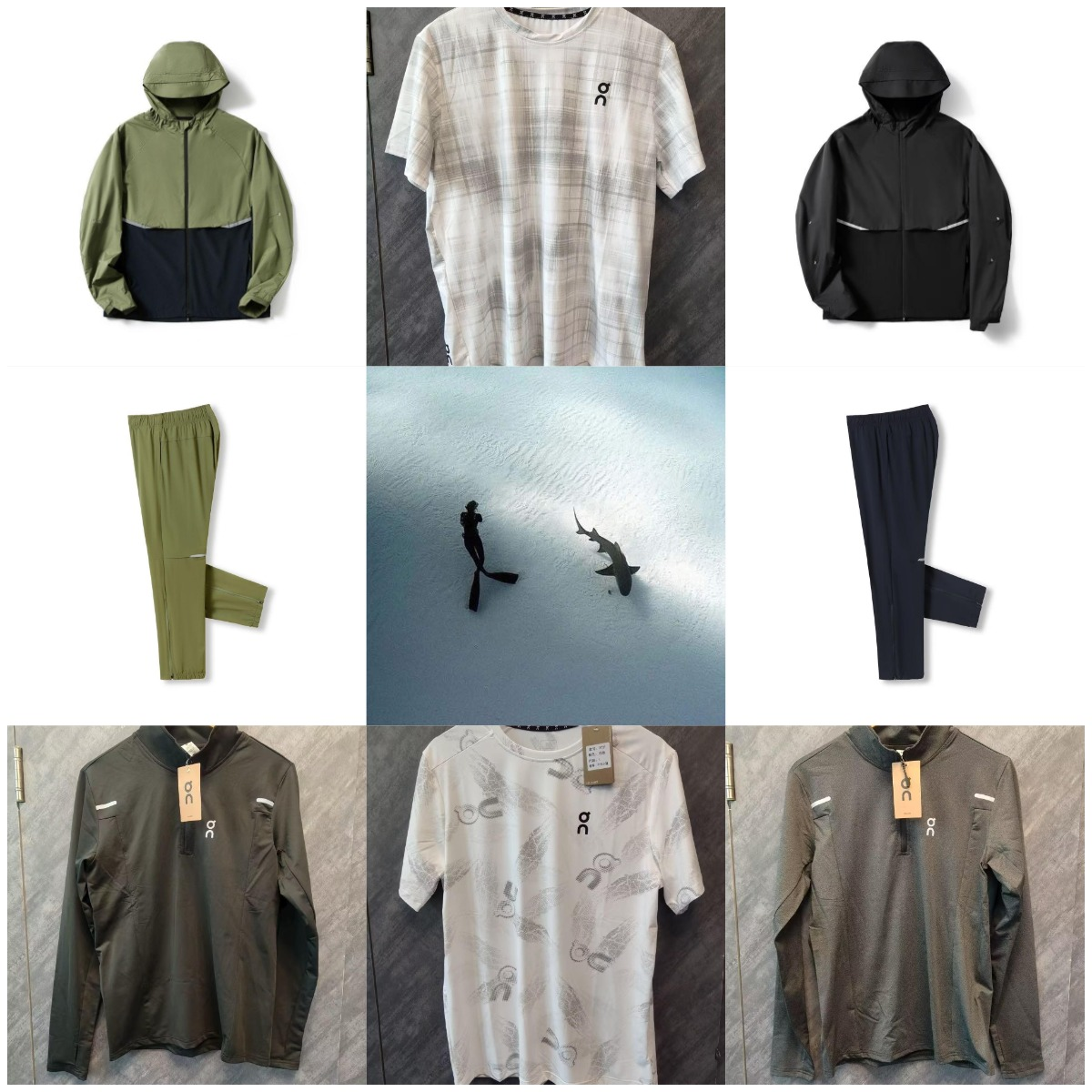 On Matching Sets Hooded reflective jacket and training pants set image 1