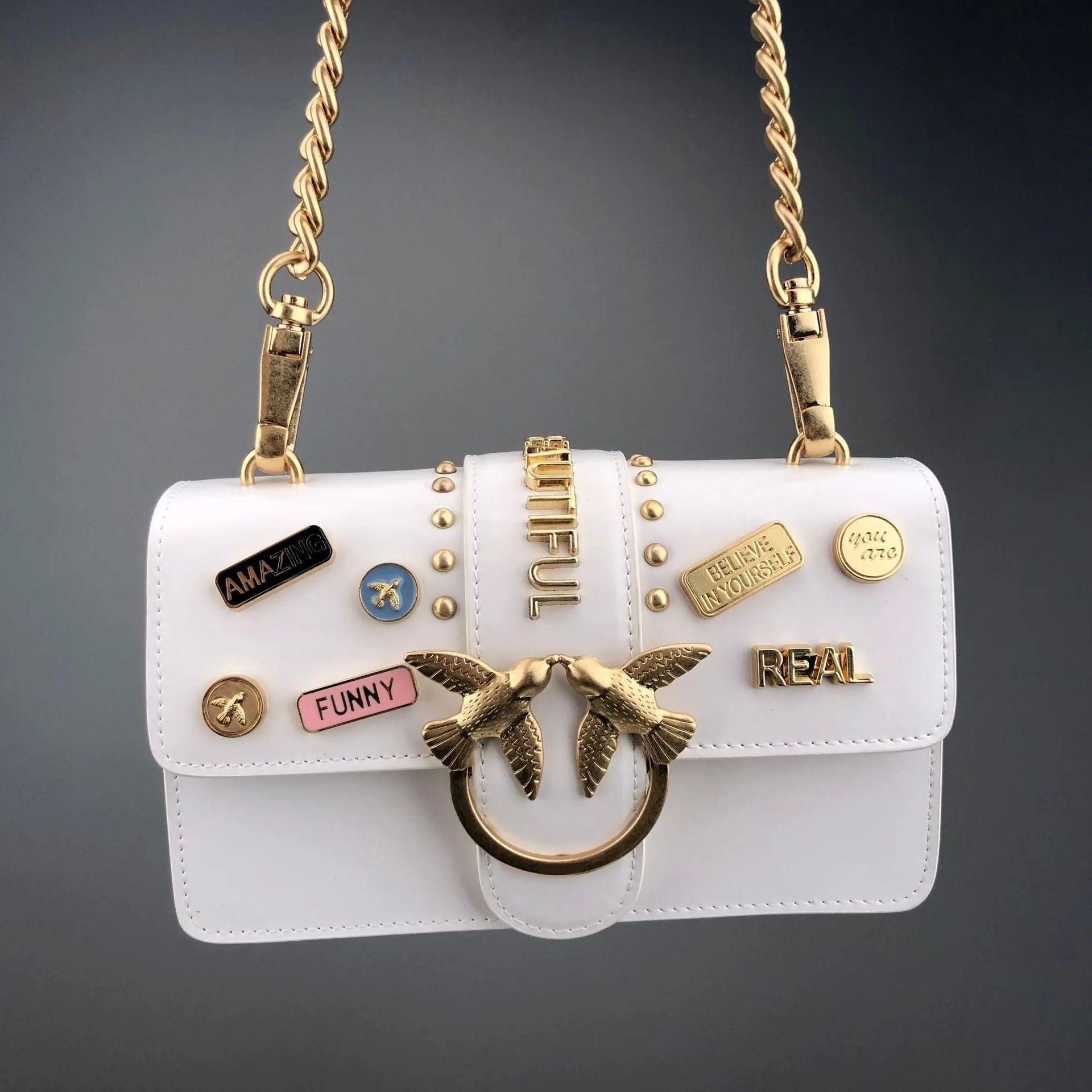 Pinko Bag — Medal white small size colorway — USFans Spreadsheet photo