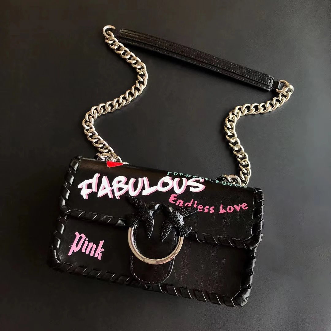 Pinko Bag — Graffiti-knit black small size colorway — USFans Spreadsheet photo