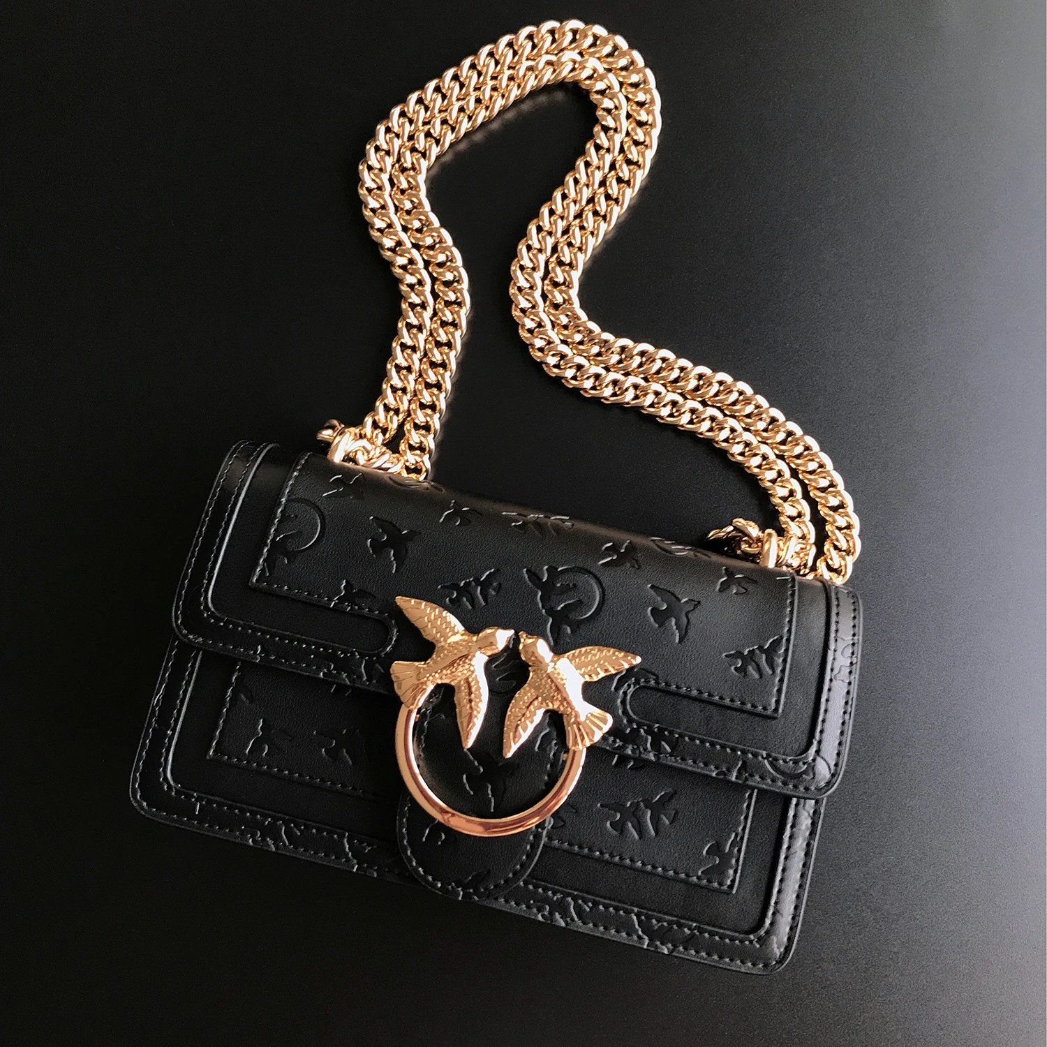Pinko Bag — 20 embossed black small size colorway — USFans Spreadsheet photo