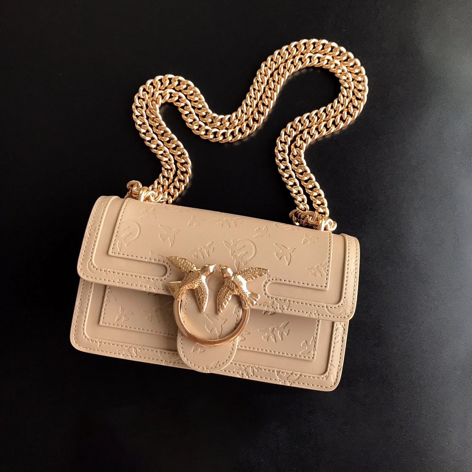 Pinko Bag — 20 khaki embossed small size colorway — USFans Spreadsheet photo