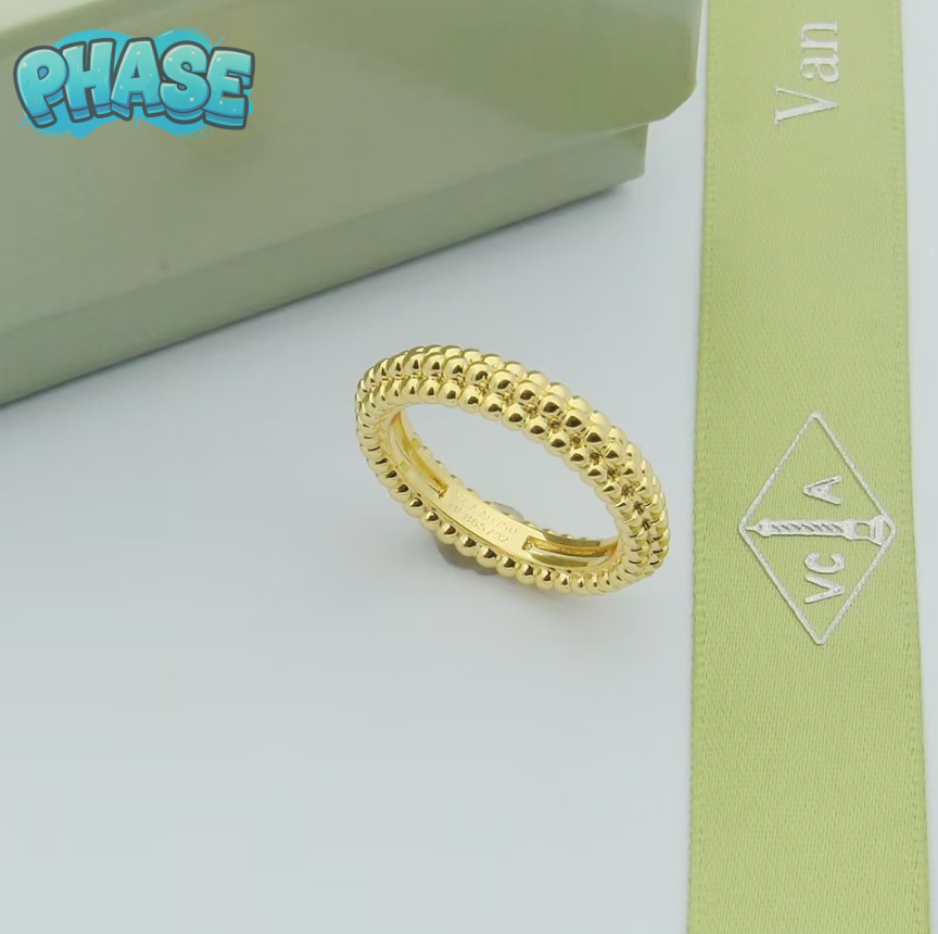 Van Cleef & Arpels Perlée Pavé Ring Rose Gold Diamond Ring Jewelry - 6