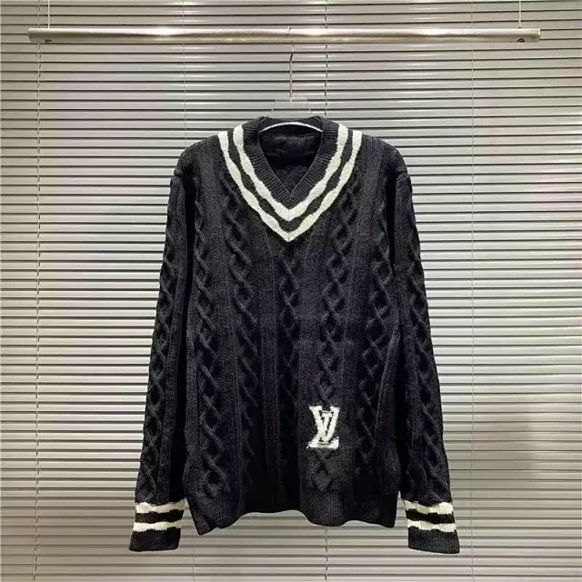 Louis Vuitton Knitwear LV Monogram intarsia crewneck sweater product detail image 12