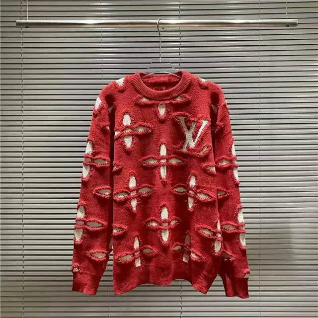 Louis Vuitton Knitwear LV Monogram intarsia crewneck sweater product detail image 13