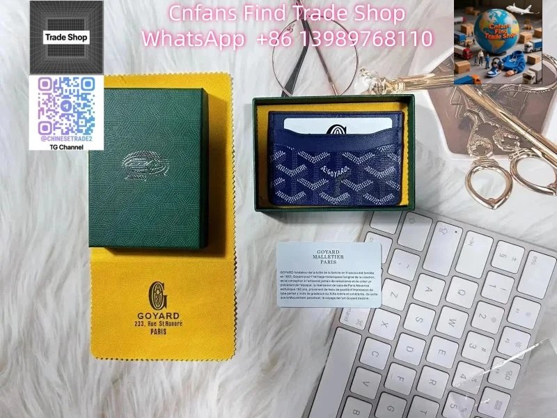 Goyard Goyard Malletier Card Holder in Navy Blue Navy