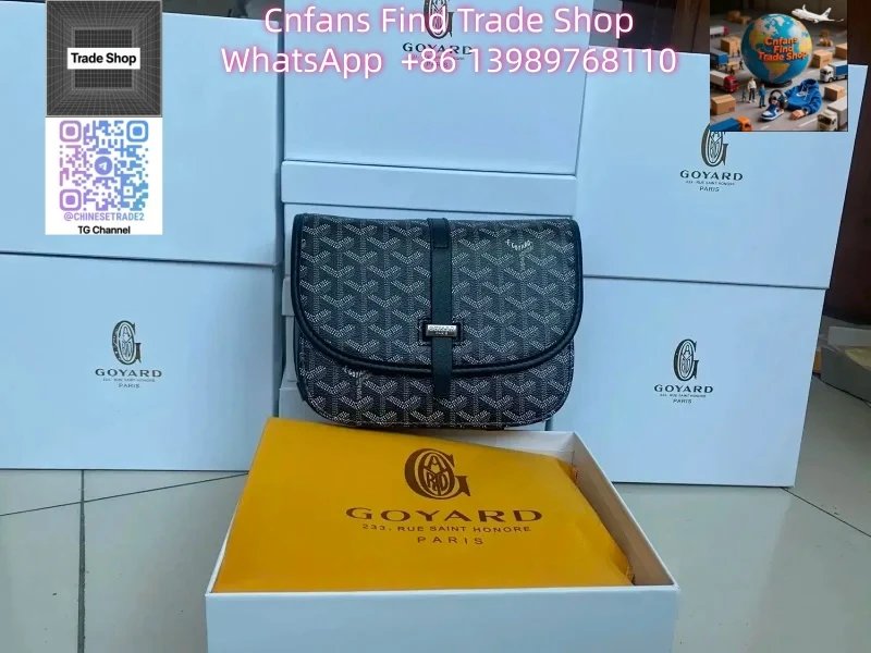 Goyard Goyard Monogram Canvas Shoulder Bag Black