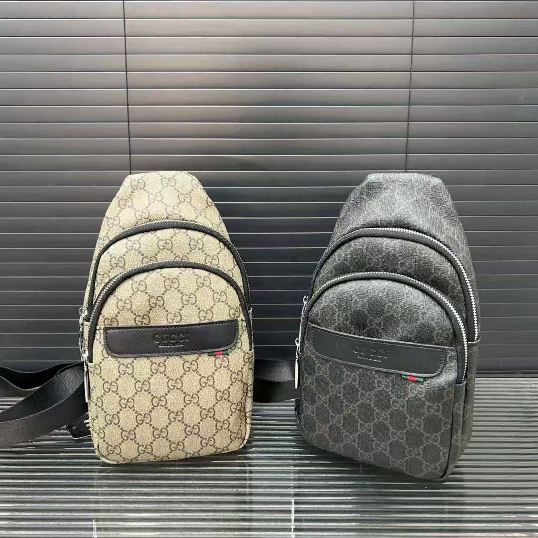 Gucci Crossbody Bags GG monogram web stripe — Khaki