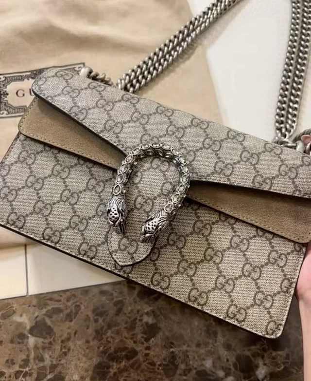 Gucci Crossbody Bags GG monogram web stripe product detail image 3