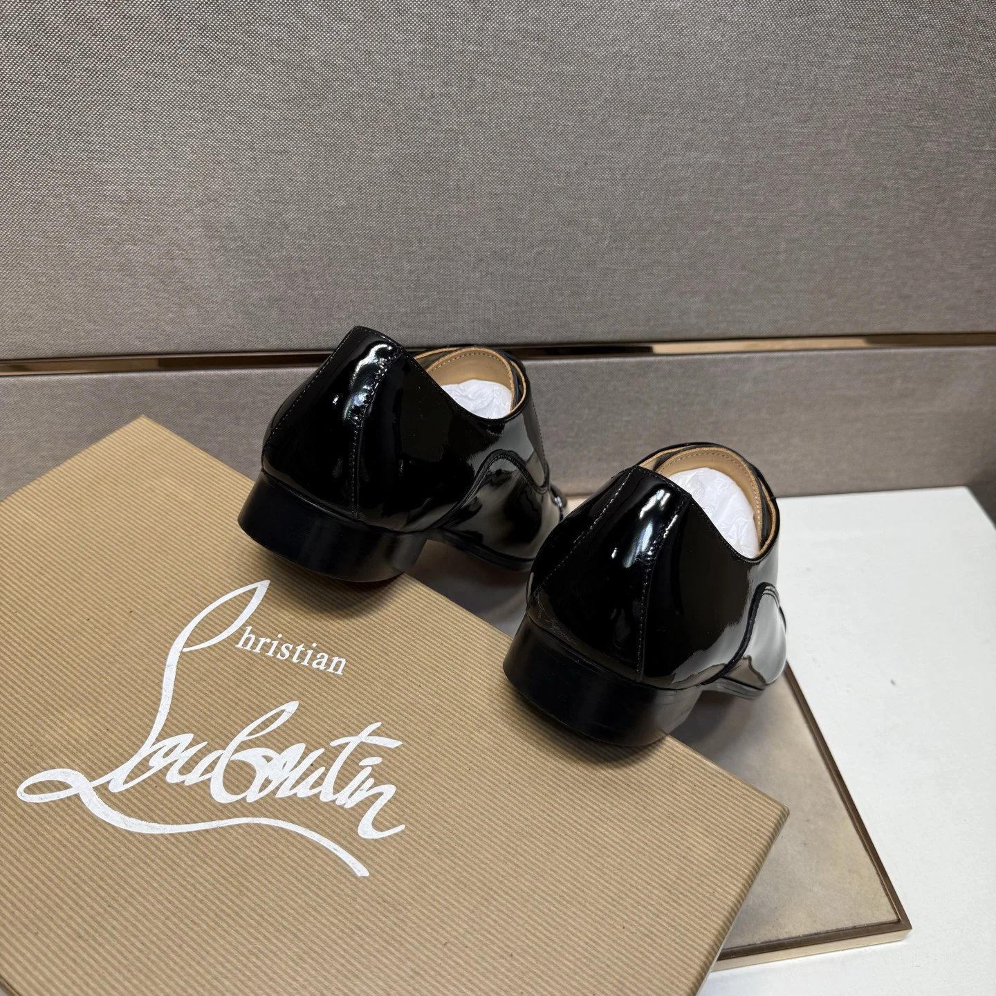 Design Cap-Toe Oxford Black Leather Shoes - 3