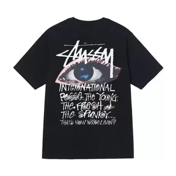 Stussy International Posse Eye Graphic Black T-Shirt - 1