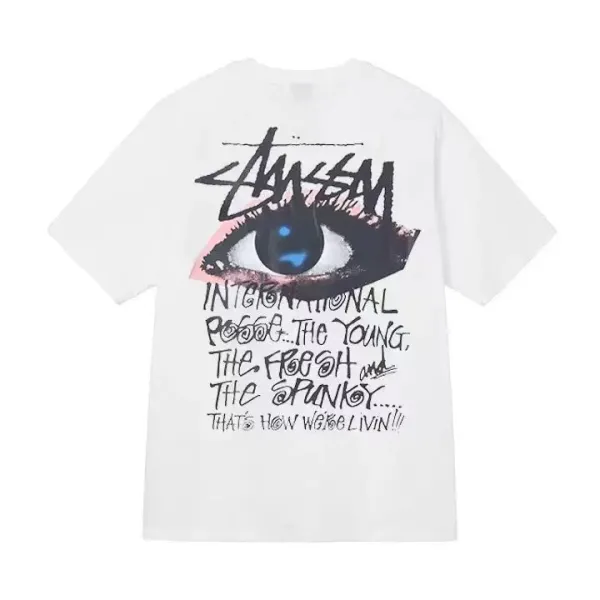 Stussy International Posse Eye Graphic T-Shirt White - 1
