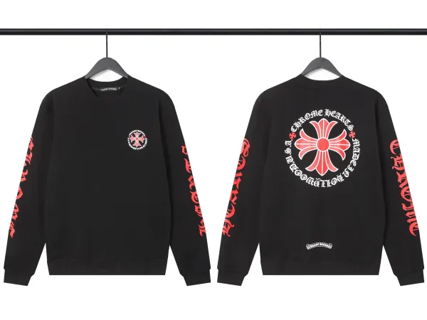 Chrome Hearts Cross Logo Black Crewneck Sweatshirt - 1