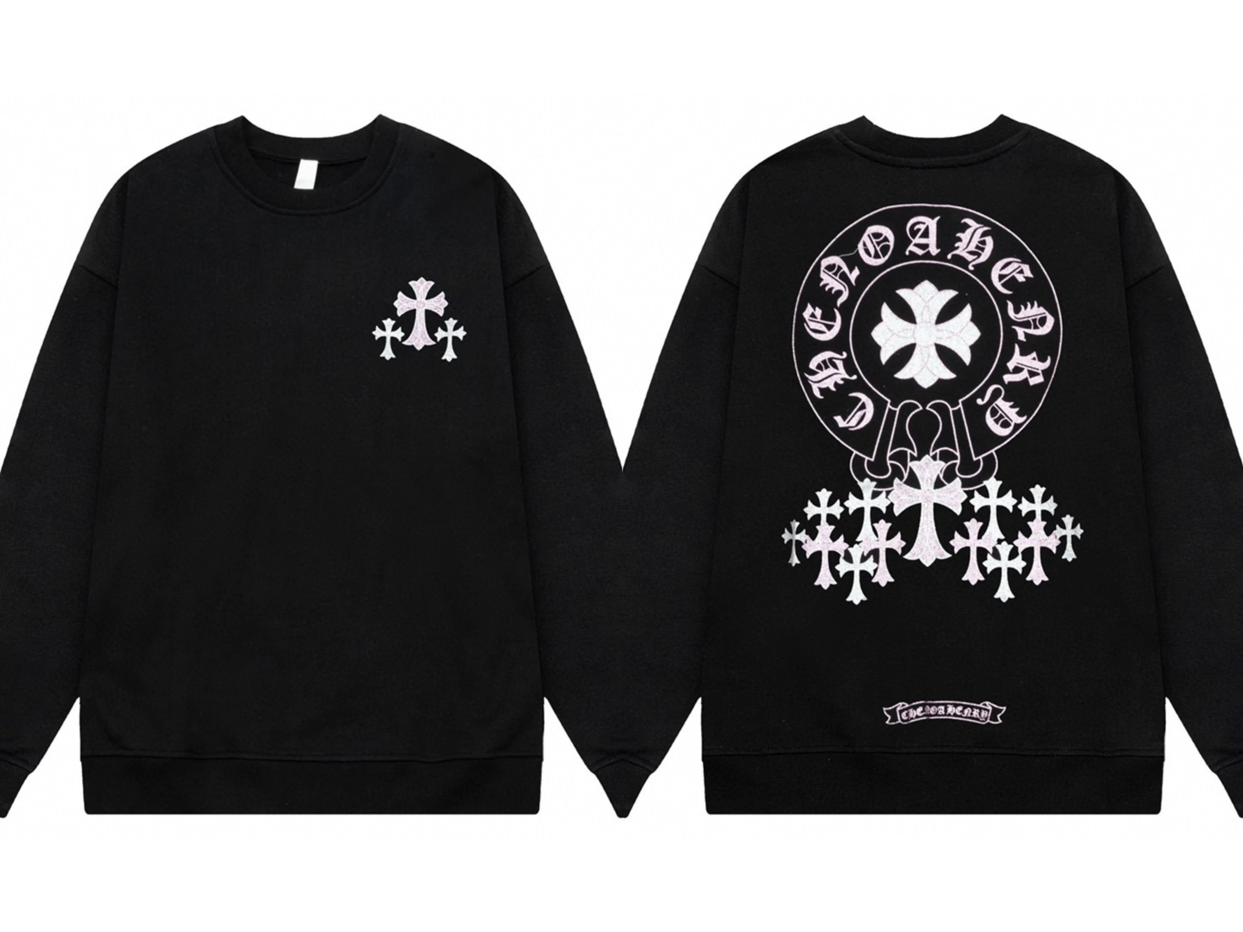 Chrome Hearts Cross Motif Black Hoodie - 1