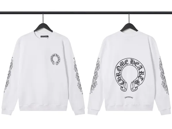 Chrome Hearts Horseshoe Print Crewneck Sweatshirt White - 1